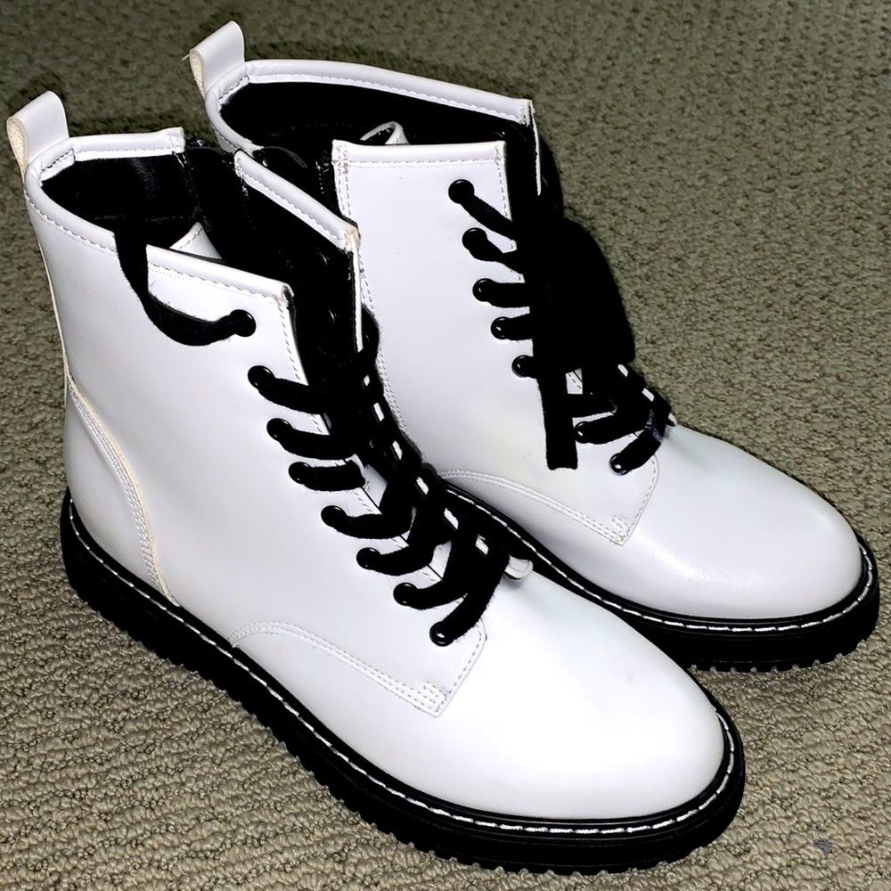 White women’s combat boots